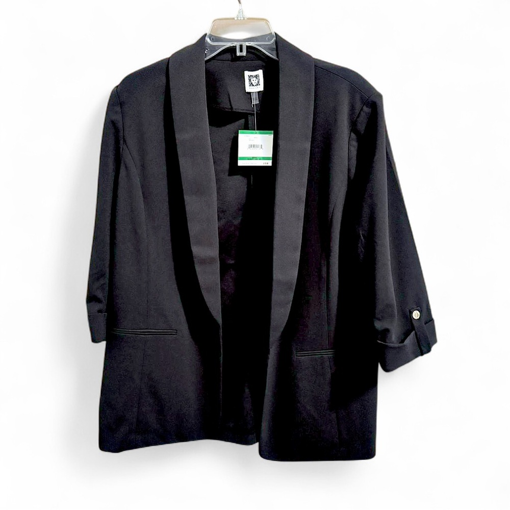 NWT Anne Klein dark brown blazer